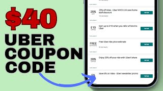 How to Get 40 Uber Discount Voucher  Find Uber Promo Codes [upl. by Eissirhc]