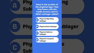 What part of the physical layer connects to the MAC sublayer [upl. by Asirac]