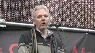 Julian Assange  OCT8 Antiwar Mass Assembly [upl. by Leahkim]