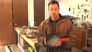 Le Creuset CastIron Pan Teflon removal [upl. by Rema333]