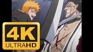 Ichigo Kurosaki vs Kenpachi Zaraki English Dub 4K [upl. by Ellezaj]