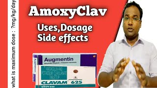 Clavam 625Amoxicillin potassium clavulanate AugmentinAmoxyclav Mega CVUsesDosageSide effects [upl. by Manvel875]