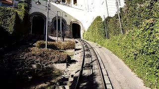 Funicolare Città Bassa  Città Alta  RoundTrip Bergamo Italia  December 27 2016 [upl. by Featherstone666]