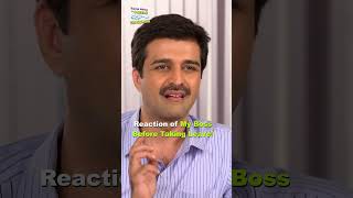 My Boss reaction before taking leavetmkoc comedy funny shorts funnyshorts relatable [upl. by Nollad]