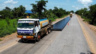 How To Double Bituminous Surface Treatment Pavement Technique DBST StepByStep [upl. by Mccowyn]