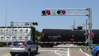 Main Street NC 96 Railroad Crossing Youngsville NC [upl. by Ardnaek552]