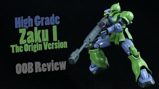 707  HG Zaku I The Origin Version OOB Review [upl. by Shaffer367]