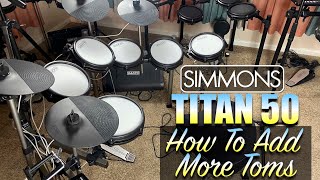 SIMMONS Titan50 How To Add More Toms [upl. by Eikcaj]