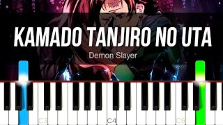 Kamado Tanjiro no Uta  Demon Slayer  PIANO SHEET MUSIC  MIDI 🎹 [upl. by Hole]