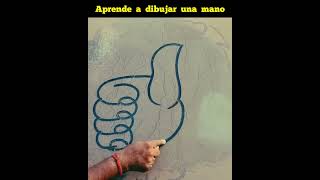 Aprende a dibujar una mano muy facil dibujosfaciles dibujo drawing arte dibujarfacil [upl. by Lienet391]