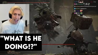 xQc Vs Divine Beast Dancing Lion Boss Fight  Elden Ring [upl. by Nahtanohj]