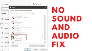 How To FIX No Sound and Audio Problems on Windows 10 [upl. by Ahsimet]