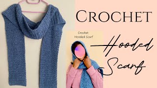 Crochet Hooded Scarf  Rounded Hoodie Trinity Stitch  All sizes crochet [upl. by Batish]