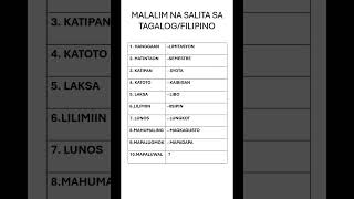 Malalalim na Salita sa Tagalog Filipino 03 [upl. by Turmel]