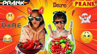 Dare challange video with my brother and sister Sandhyaandharsh [upl. by Eilhsa]