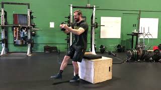 Single leg squat to box with Counterbalance [upl. by Elleved]