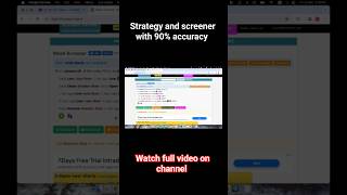 Trading strategy for beginners with chartink screener swingtradingscreener swingtradingstrategies [upl. by Ayekram677]