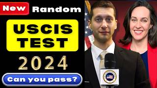 Random New 100 Civics Test 20242025 US Citizenship Official USCIS Questions Ciudadania Americana [upl. by Arikehs]