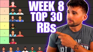 Week 8 Fantasy Football RB Tier Rankings [upl. by Ahsimat64]