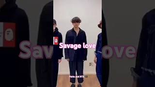 Savage Love BTS members dance💜💜 btsshorts bangtantv savagelovedance savage foryou FahiaBTS [upl. by Zerlina]