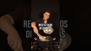 RECETA TACOS DE CARNITAS 🤤🌮 tacos recetas [upl. by Maretz]