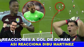 🔥 ASI REACCIONA DIBU MARTINEZ PICKFORD y UNAI EMERY a GOL DE JHON DURAN ASTON VILLA vs EVERTON [upl. by Sezen221]