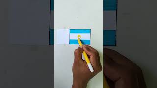 Drawing Flag Argentina 🇦🇷 shorts [upl. by Sirrap]