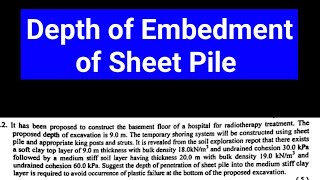 steel sheet pile embedment problem [upl. by Einaj]