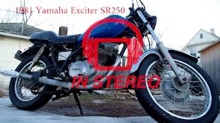 1981 Yamaha Exciter SR250 Cold start and drive [upl. by Petromilli312]