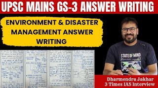 UPSC Mains GS3 Environment amp Disaster management Model Answer  Upsc Cse Mains Answer Writing 2025 [upl. by Ledarf]