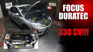 Focus Duratec TURBO  330cv Dinamomêtro após upgrades [upl. by Kachine]