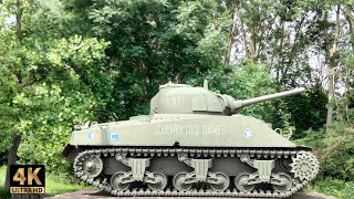 WWII Sherman M4A2 tank outside Grussenheim France [upl. by Sylirama328]