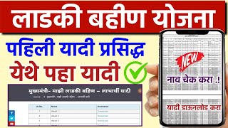 Mazi Ladki Bahin Yojana Eligibility List📑  mazi ladki bahin yojana yadi [upl. by Saenihp]