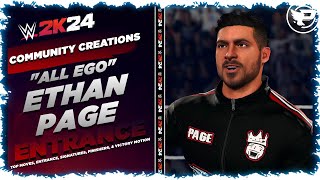 “All Ego” Ethan Page WWE 2K24 Entrance Top Moves Signatures Finishers amp Victory Motion [upl. by Elbag]