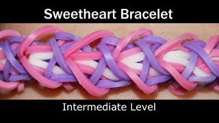 Rainbow Loom® Sweetheart Bracelet [upl. by Ruthann555]