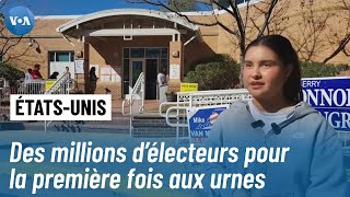 Des millions dAméricains votent pour la première fois [upl. by Alyat594]