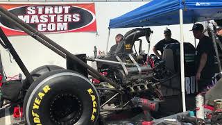 NHRA Top Fuel Dragster Warm Up Throttle Whack [upl. by Severn369]