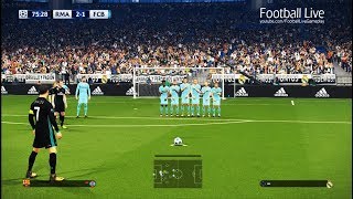 PES 2018  Real Madrid vs Barcelona  Free Kick Goal CR7  el clasico  final UEFA Champions League [upl. by Asiuqram]