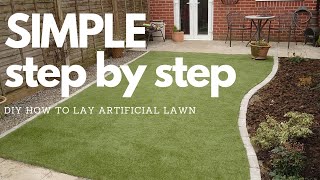 HOW to lay Artificial  Fake Grass  Easy DIY step by step diy howto [upl. by Frasquito]