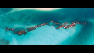 Tangalooma Wrecks Flyover [upl. by Simsar293]