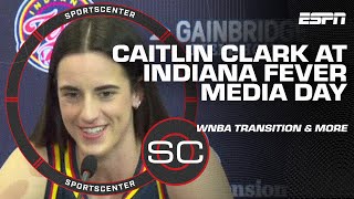 Caitlin Clark talks WNBA rookie season expectations at Indiana Fever media day  SportsCenter [upl. by Anrim966]