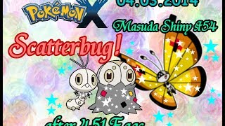 Live Shiny Scatterbug via Masuda Method after 451 Eggs  Evolution  Pokemon X [upl. by Iur]