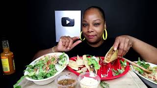 MAKING TACOS WITH CHIPOTLE BURRITO BOWLS MUKBANG [upl. by Fionnula]