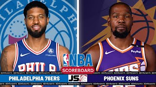 Philadelphia 76ers Vs Phoenix Suns  NBA Live PlayByPlay Scoreboard 2024 [upl. by Carbo]