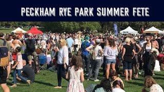 PECKHAM RYE PARK SUMMER 🏝️ ⛱️ FETE FAIR  LONDON 🇬🇧 FAIR PECKHAM RYE PARK 🏞️ [upl. by Yaakov]