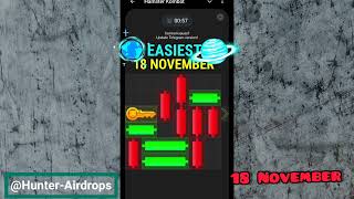 18 November Mini Game 100 Easily Solved Today  Hamster Kombat Mini Game 18 November  Mini Game [upl. by Camden]