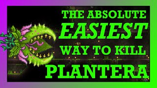 Normal Mode Only The ABSOLUTE EASIEST Way to Beat Plantera in Terraria Works in 14 [upl. by Eicirtap942]