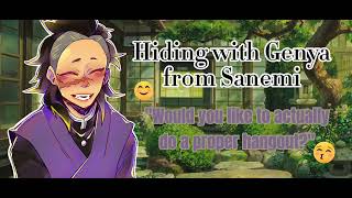 Hiding with Genya from Sanemi Genya X Demon Listener KNY ASMR [upl. by Keary753]