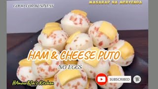 NO EGGS HAM amp CHEESE PUTO  MASARAP PANG MERYENDA AND GOOD FOR BUSINESS meryjeancondeza1449 [upl. by Ynned581]