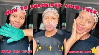 How to exfoliatescrub your face skincareroutine skincare beautiful [upl. by Aneetak]